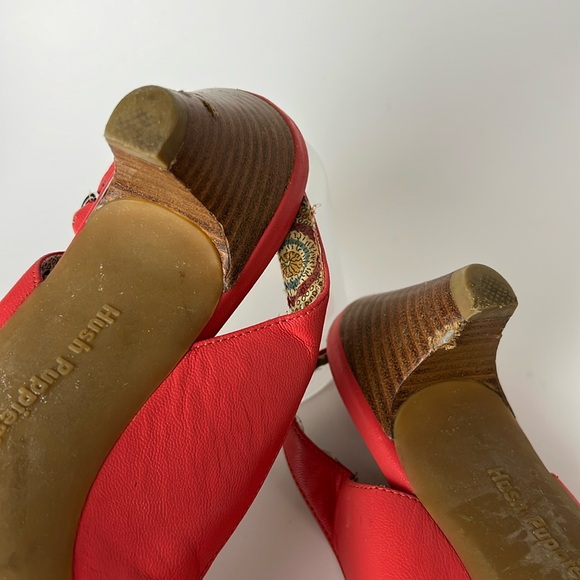 HUSH PUPPIES HP02 Flex Women's Coral Peep Toe Shoes 8.5 - Picture 6 of 11